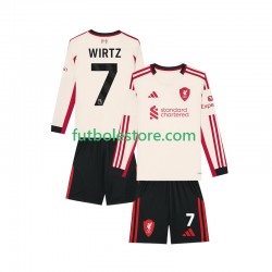 Segunda Equipación del Liverpool Florian Wirtz 7 2025-2026 ML para Niño (Camiseta y pantalón)