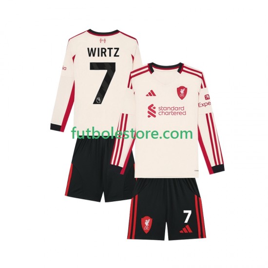 Segunda Equipación del Liverpool Florian Wirtz 7 2025-2026 ML para Niño (Camiseta y pantalón) Segunda Equipación del Liverpool Florian Wirtz 7 2025-2026 ML para Niño (Camiseta y pantalón)
