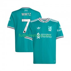 Tercera Equipación del Liverpool Florian Wirtz 7 2025-2026 Manga Corta para Hombre