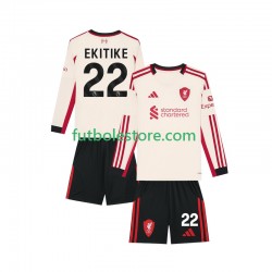Segunda Equipación del Liverpool Hugo Ekitike 22 2025-2026 ML para Niño (Camiseta y pantalón)