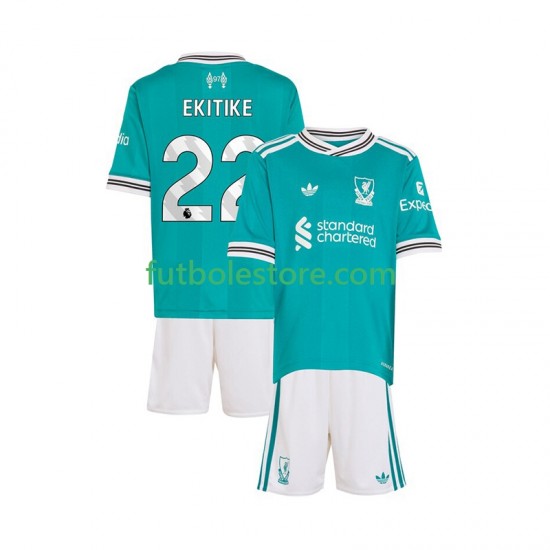 Tercera Equipación del Liverpool Hugo Ekitike 22 2025-2026 Manga Corta para Niño (Camiseta y pantalón) Tercera Equipación del Liverpool Hugo Ekitike 22 2025-2026 Manga Corta para Niño (Camiseta y pantalón)