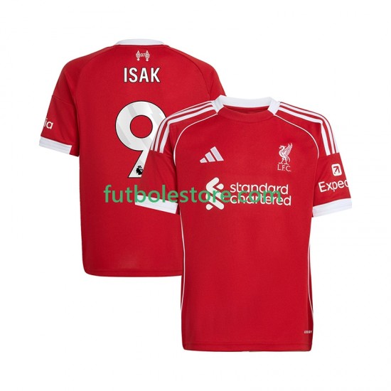 Primera Equipación del Liverpool ISAK 9 2025-2026 Manga Corta para Hombre Primera Equipación del Liverpool ISAK 9 2025-2026 Manga Corta para Hombre