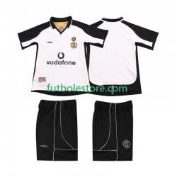 Segunda Manchester United Anniversary Football Shirt 2001 2002 Manga Corta para Niño (Camiseta y pantalón)
