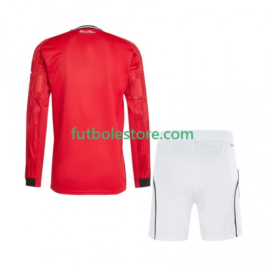 Primera Equipación del Manchester United 2025-2026 ML para Niño (Camiseta y pantalón)
