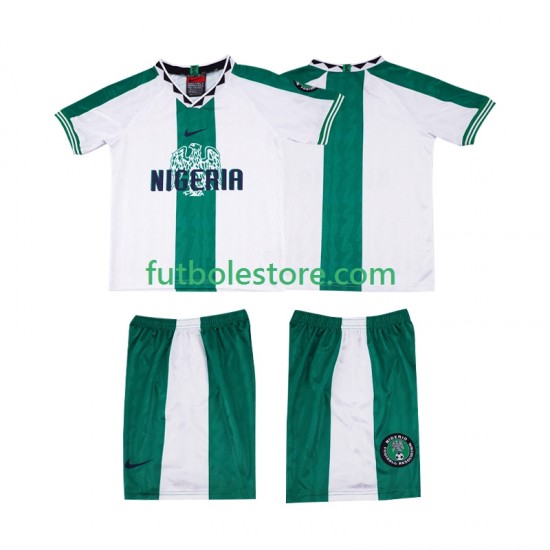 Segunda Equipación del Nigeria Retro 1996 Manga Corta para Niño (Camiseta y pantalón) Segunda Equipación del Nigeria Retro 1996 Manga Corta para Niño (Camiseta y pantalón)