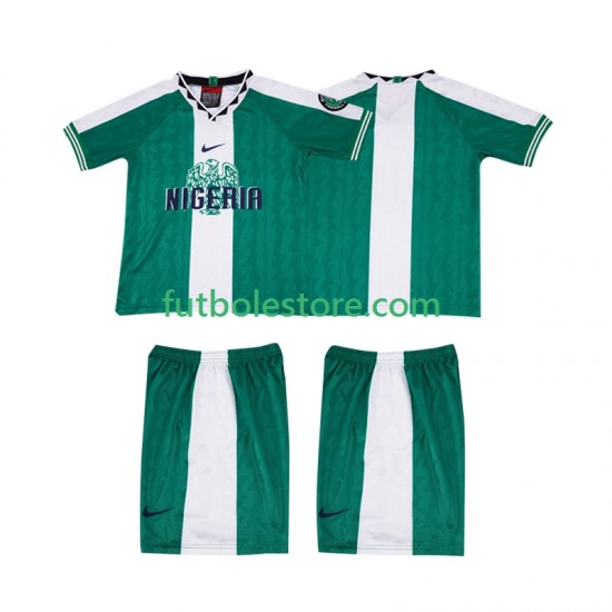 Primera Equipación del Nigeria Retro 1996 Manga Corta para Niño (Camiseta y pantalón) Primera Equipación del Nigeria Retro 1996 Manga Corta para Niño (Camiseta y pantalón)