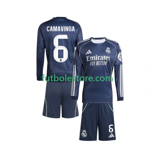 Segunda Equipación del Real Madrid Camavinga 6 2025-2026 ML para Niño (Camiseta y pantalón) Segunda Equipación del Real Madrid Camavinga 6 2025-2026 ML para Niño (Camiseta y pantalón)