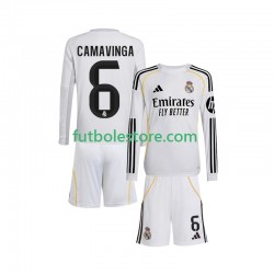 Primera Equipación del Real Madrid Camavinga 6 2025-2026 ML para Niño (Camiseta y pantalón)