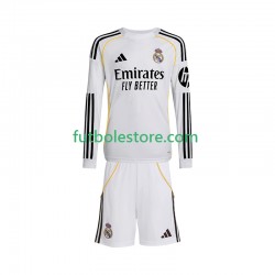 Primera Equipación del Real Madrid 2025-2026 ML para Niño (Camiseta y pantalón)