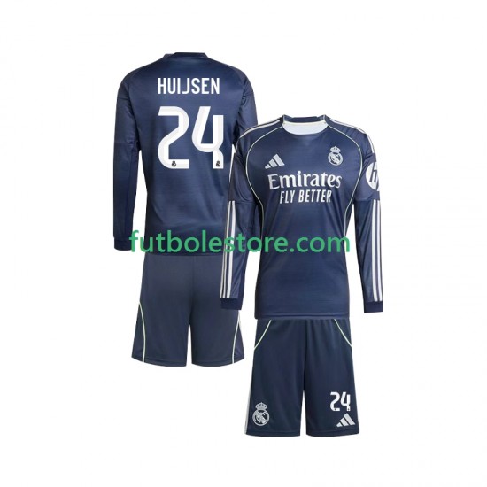 Segunda Equipación del Real Madrid Huijsen 24 2025-2026 ML para Niño (Camiseta y pantalón) Segunda Equipación del Real Madrid Huijsen 24 2025-2026 ML para Niño (Camiseta y pantalón)