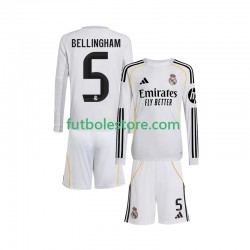 Primera Equipación del Real Madrid Jude Bellingham 5 2025-2026 ML para Niño (Camiseta y pantalón)