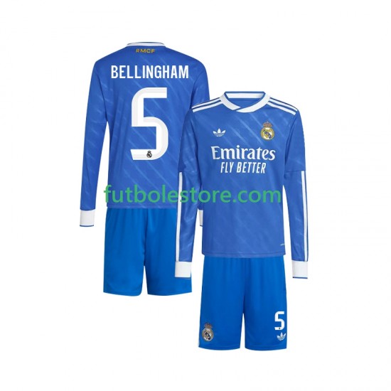 Tercera Equipación del Real Madrid Jude Bellingham 5 2025-2026 ML para Niño (Camiseta y pantalón) Tercera Equipación del Real Madrid Jude Bellingham 5 2025-2026 ML para Niño (Camiseta y pantalón)
