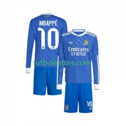 Tercera Equipación del Real Madrid Kylian Mbappe 10 2025-2026 ML para Niño (Camiseta y pantalón)