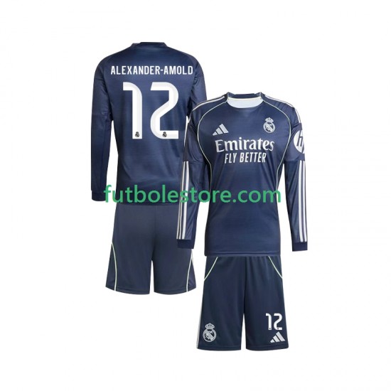Segunda Equipación del Real Madrid Trent Alexander-Arnold 12 2025-2026 ML para Niño (Camiseta y pantalón) Segunda Equipación del Real Madrid Trent Alexander-Arnold 12 2025-2026 ML para Niño (Camiseta y pantalón)