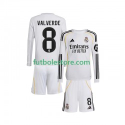 Primera Equipación del Real Madrid Valverde 8 2025-2026 ML para Niño (Camiseta y pantalón)