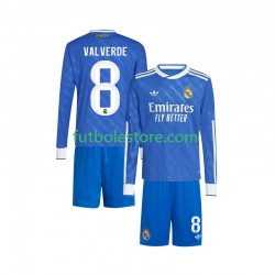 Tercera Equipación del Real Madrid Valverde 8 2025-2026 ML para Niño (Camiseta y pantalón)