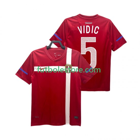 Primera Equipación del Serbia VIDIC 5 Retro 2010 Manga Corta para Hombre Primera Equipación del Serbia VIDIC 5 Retro 2010 Manga Corta para Hombre