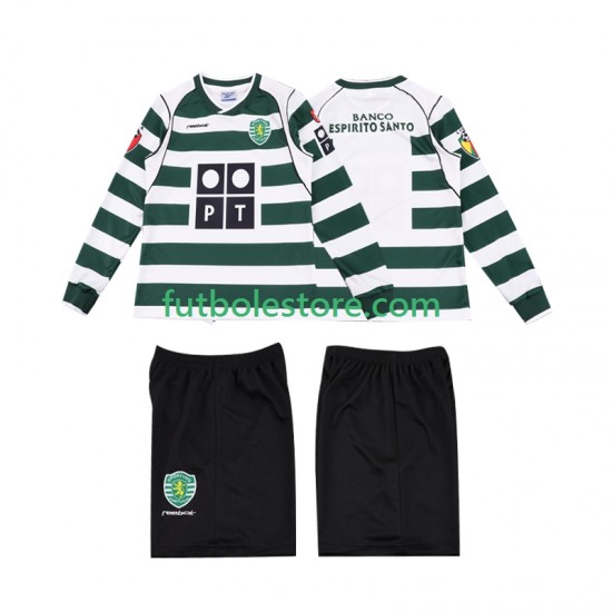 Primera Equipación del Sporting CP Retro 2001 2003 ML para Niño (Camiseta y pantalón) Primera Equipación del Sporting CP Retro 2001 2003 ML para Niño (Camiseta y pantalón)