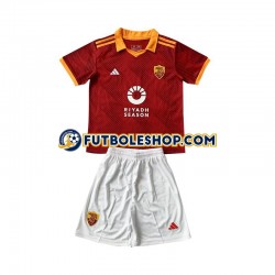 Cuarta Equipación del AS Roma 2023-2024 Manga Corta para Niño (Camiseta y pantalón)