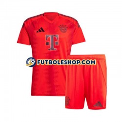Primera Equipación del Bayern de Múnich 2024-2025 Rojo Manga Corta para Niño (Camiseta y pantalón)