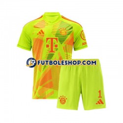 Primera Equipación del Bayern de Múnich Portero Manuel Neuer 1 2024-2025 Manga Corta para Niño (Camiseta y pantalón)