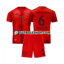 Primera Equipación del Bayern de Múnich Joshua Kimmich 6 2024-2025 Rojo Manga Corta para Niño (Camiseta y pantalón)