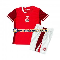 Primera Equipación del Canadá 2024 Manga Corta para Niño (Camiseta y pantalón)