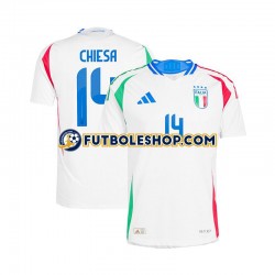 Segunda Equipación del Italia Chiesa 14 Euro 2024 Blanco Manga Corta para Hombre
