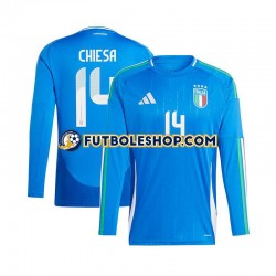Primera Equipación del Italia Chiesa 14 Euro 2024 Azul ML para Hombre