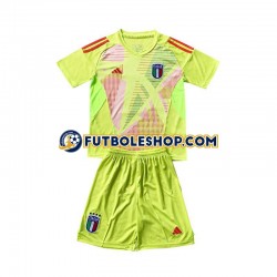 Primera Equipación del Italia Portero Euro 2024 Manga Corta para Niño (Camiseta y pantalón)