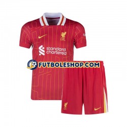 Primera Equipación del Liverpool 2024-2025 Rojo Manga Corta para Niño (Camiseta y pantalón)