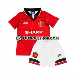 Primera Equipación del Manchester United Retro 1994 Manga Corta para Niño (Camiseta y pantalón)