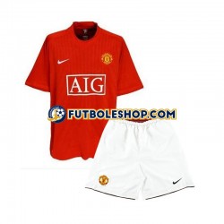 Primera Equipación del Manchester United Retro 2007 Manga Corta para Niño (Camiseta y pantalón)
