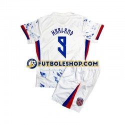 Segunda Equipación del Noruega Erling Haaland 9 2024 Manga Corta para Niño (Camiseta y pantalón)