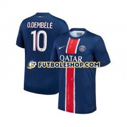 Primera Equipación del Paris Saint-Germain Ousmane Dembele 10 2024-2025 Manga Corta para Hombre