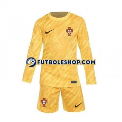 Primera Equipación del Portugal Portero Euro 2024 Amarillo ML para Niño (Camiseta y pantalón)