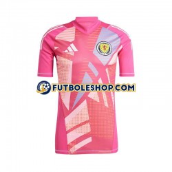 Tercera Equipación del Escocia Portero Euro 2024 Rosa Manga Corta para Hombre