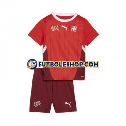 Primera Equipación del Suiza Euro 2024 Rojo Manga Corta para Niño (Camiseta y pantalón) Primera Equipación del Suiza Euro 2024 Rojo Manga Corta para Niño (Camiseta y pantalón)