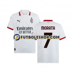 Segunda Equipación del AC Milan Morata 7 2024-2025 Manga Corta para Hombre