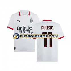 Segunda Equipación del AC Milan PULISIC 11 2024-2025 Manga Corta para Hombre