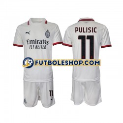 Segunda Equipación del AC Milan Pulisic 11 2024-2025 Manga Corta para Niño (Camiseta y pantalón)