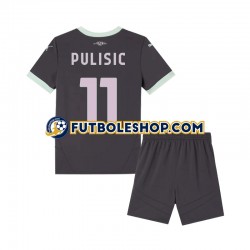 Tercera Equipación del AC Milan Pulisic 11 2024-2025 Manga Corta para Niño (Camiseta y pantalón)