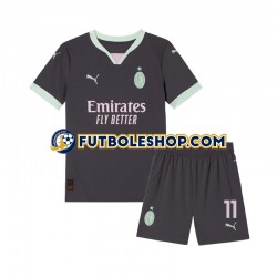 Tercera Equipación del AC Milan Pulisic 11 2024-2025 Manga Corta para Niño (Camiseta y pantalón)