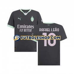 Tercera Equipación del AC Milan Rafael Leao 10 2024-2025 Manga Corta para Hombre