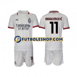 Segunda Equipación del AC Milan ibrahimovic 11 2024-2025 Manga Corta para Niño (Camiseta y pantalón)