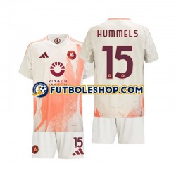 Segunda Equipación del AS Roma Mats Hummels 15 2024-2025 Manga Corta para Niño (Camiseta y pantalón)