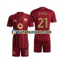 Primera Equipación del AS Roma Paulo Dybala 21 2024-2025 Manga Corta para Niño (Camiseta y pantalón) Primera Equipación del AS Roma Paulo Dybala 21 2024-2025 Manga Corta para Niño (Camiseta y pantalón)