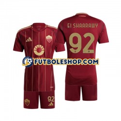 Primera Equipación del AS Roma Stephan El Shaarawy 92 2024-2025 Manga Corta para Niño (Camiseta y pantalón)