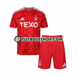 Primera Equipación del Aberdeen 2024-2025 Manga Corta para Niño (Camiseta y pantalón)