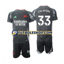 Segunda Equipación del Arsenal Calafiori 33 2024-2025 Manga Corta para Niño (Camiseta y pantalón)